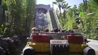 Jurassic Park The Ride Water Attraction Onboard Front POV Full Ride at Universal Studios Hollywood [upl. by Aridaj]