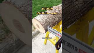 A very pretty girl holding a small electric sawchainsaws hardwaretoolsviralvideo foryou [upl. by Ttcos]