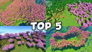 TOP 5 Seeds for Minecraft 121  CHERRY BLOSSOM VILLAGES amp MORE [upl. by Nedra181]