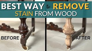 How to Remove Stain from Wood Furniture  Stripping Detailed Wood [upl. by Danuloff700]