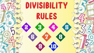 Divisibility Rules for 2 3 4 5 6 7 8 9 amp 10  Division Made Easy [upl. by Lalise]