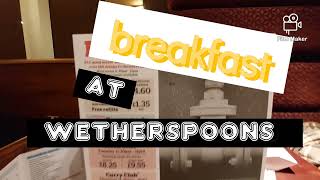 Breakfast review at wetherspoons Durham [upl. by Kanor]