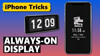 AlwaysOn Display auf dem iPhone als Sperrbildschirm amp als Nachtuhr 🕒📲 [upl. by Ahsinut960]