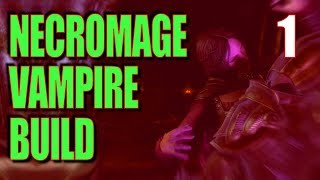 Skyrim Necromage Vampire Build Walkthrough Part 1 Introduction to Vampirism  Vampire Power Start [upl. by Nevlin]