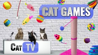 CAT Games TV  Ultimate Cat Toy Compilation  Videos For Cats to Watch  🐈 [upl. by Akived603]