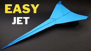 How to make Easy Paper Jet Plane  Origami Tutorial [upl. by Erodaeht]