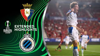 Osasuna vs Club Brugge Extended Highlights  UECL Qualifiers  Playoffs  CBS Sports Golazo [upl. by Eiramaliehs]