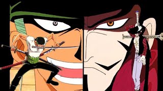 Zoro Vs Mihawk Full Fight English Dub [upl. by Sanyu85]