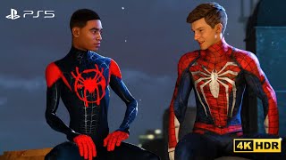 SpiderMan Miles Morales The Spider verse Suit Walkthrough Gameplay PS5 4K 60FPS HDR Part1 [upl. by Riti]