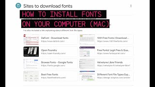 How to install fonts on your computer mac [upl. by Sheedy]