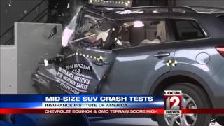 Only two midsize SUVs get top rating in crash tests [upl. by Eivad543]