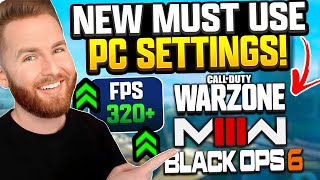 HUGE UPDATES New Best PC Settings For Warzone MW3 amp BO6 Graphics Windows NVIDIA [upl. by Eimaraj]