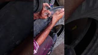 Tire Retreading by Hand  Warn out tire retreading with a Simple Cutting Tools [upl. by Issim]