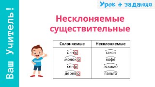 Несклоняемые имена существительные Как определить несклоняемое существительное [upl. by Glick]