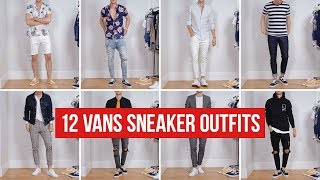 12 Ways to Style Vans Sneakers  Men’s Fashion  Outfit Ideas [upl. by Arema]