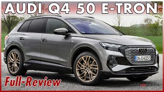 AUDI Q4 etron Full Review of my Test Drive in the Electric Compact SUV  Battery Range Charge Price [upl. by Gollin]