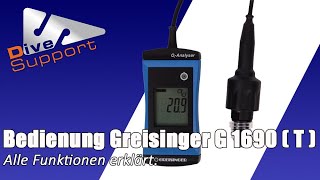 Wie funktioniert das Greisinger G 1690 T O2Analysegerät  Anleitung zum Gerät  DiveSupport [upl. by Aihsoem]