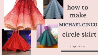 HOW TO MAKE MICHAEL CINCO DOUBLE CIRCLE SKIRTSTEP BY STEP [upl. by Idnic]