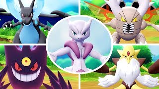 Pokémon Lets Go Pikachu amp Eevee  All Mega Evolutions  Moves [upl. by Mulry]