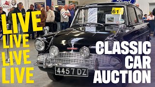 LIVE CLASSIC CAR AUCTION Day Two of Anglia Car Auctions April 2024 sale [upl. by Nailimixam]