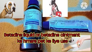 Betadine liquid or betadine ointment ka hmare pet ke liye use🐕 [upl. by Nosnevets766]