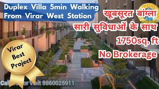 सबसे Affordable Duplex Villa amp Commercial Office In Best Project Virar West Near Mumbai bestseller [upl. by Loftus911]