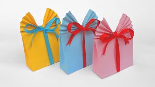 Como hacer BOLSAS de PAPEL para regalo SUPER FACIL [upl. by Sel]