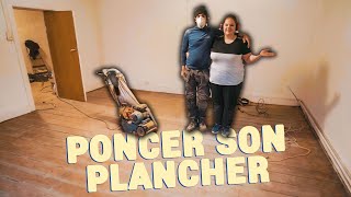 Poncer un VIEUX PLANCHER 2 Rénovation maison [upl. by Sherlocke578]