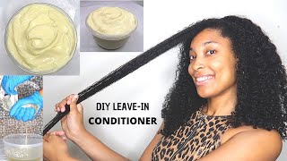 My Homemade Hair Growth Leave In Conditioner Recipe  DIY [upl. by Drofnas]