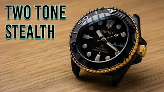 Seiko Mod  Two Tone Stealth Mod [upl. by Drahnreb193]