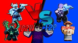 P2W vs F2P Kits Roblox Bedwars [upl. by Silbahc778]