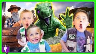 Dino Dig ADVENTURE with HobbyHickory HobbyKidsTV [upl. by Aisatsana]