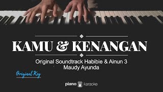 Kamu dan Kenangan KARAOKE PIANO COVER Maudy Ayunda OST Habibie dan Ainun 3 [upl. by Edan101]