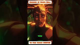 Goddess of Death Hela vs Fire Demon Surter marvel shorts mcu [upl. by Dniren171]