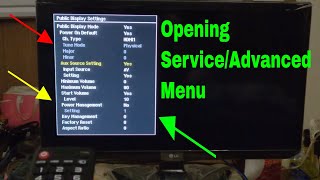 LG TV Opening Service menu Advanced menu 24LF452BPU [upl. by Lunn]