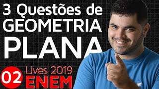 🔴 3 Questões de GEOMETRIA PLANA do ENEM 2018 👉 Matemática Rio [upl. by Janet]