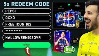 5x Redeem Codes  How To Get 3x Pepsi Redeem Codes amp Free Icons  FC MOBILE 25 [upl. by Oivatco105]