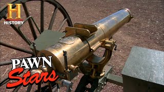 Pawn Stars RARE amp EXPENSIVE GATLING GUN PACKS A PUNCH Season 4  History [upl. by Aruabea]