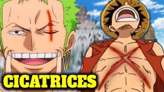 LAS CICATRICES más EPICAS y EMBLEMATICAS de ONE PIECE 💥  ¡Origen y Simbolismo [upl. by Aneram586]