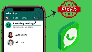 Whatsapp Restoring Media Stuck  Fixed [upl. by Ahsiliw664]