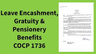 Urgent Letter for Leave Encashment Gratuity amp Pensionery Benefits to Concerned Pensioners COCP 1736 [upl. by Vesta833]