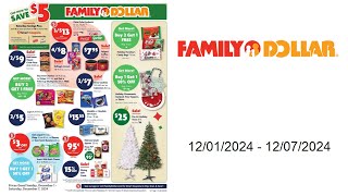 Family Dollar Weekly Ad  12012024  12072024 [upl. by Nosmas]