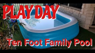 Play Day 10 Foot Inflatable Family Pool Review [upl. by Inafetse]