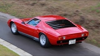 Lamborghini Miura P400 SV Loud Exhaust Sound [upl. by Rapsac]