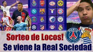 Reaccionando al sorteo de la Champions sera PSG vs Real Sociedad [upl. by Faludi]