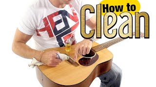 How to Clean a Guitar  Acoustic Guitar Maintenance [upl. by Nazar]