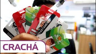 Tutorial  Crachá com plastificação Polaseal [upl. by Akamahs231]