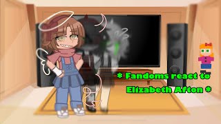 Fandoms react to elizabeth afton   38  read desc [upl. by Hekker]