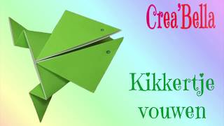 Kikker vouwen  Origami  CreaBella [upl. by Milla797]