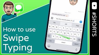 How to use Swipe Typing on iPhone  Shorts [upl. by Maddi]